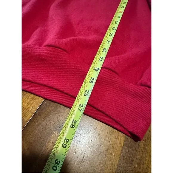 Vintage JERZEES Blank Solid Red 1980s Mens Sz Medium USA Crewneck Sweater GUC - Picture 6 of 6